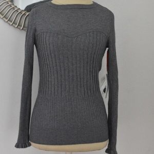 ELLE Ruffle Sleeve Sweater (NWT)
